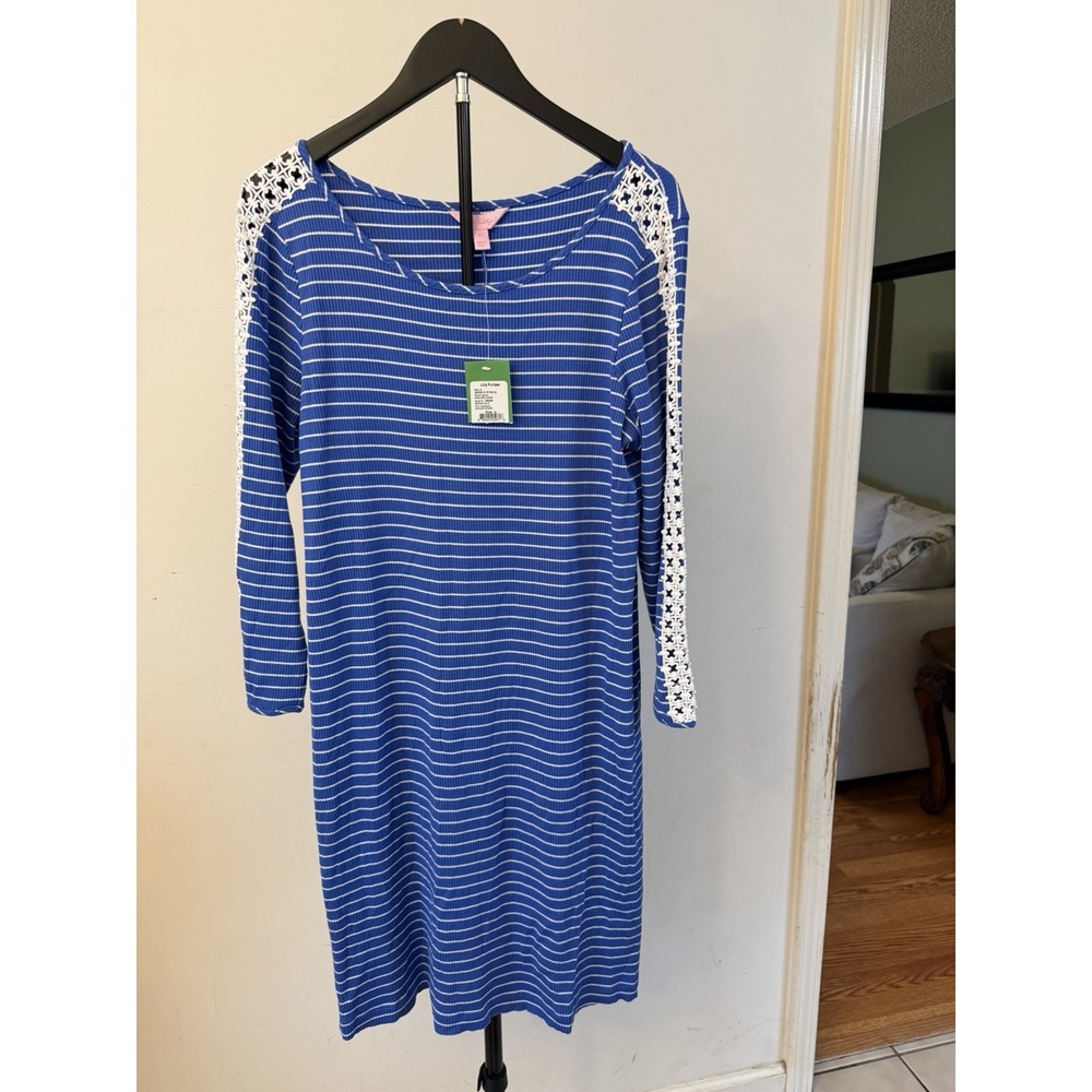 NWT Lilly Pulitzer Marlowe Dress Stripe Lace Women's striped sz XL